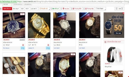 Sendo.vn bán Rolex giá 165.000 đồng: Nhiều nghi vấn hàng giả, hàng nhái