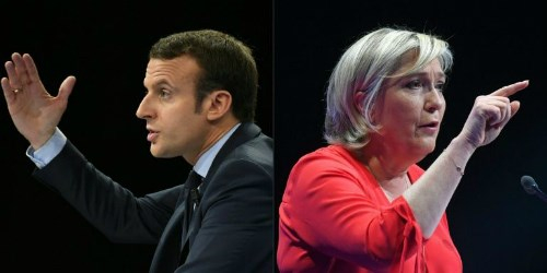 &Ocirc;ng Macron v&agrave; b&agrave; Le Pen.