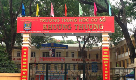Trường THCS Khương Thượng. (Ảnh: website nh&agrave; trường)