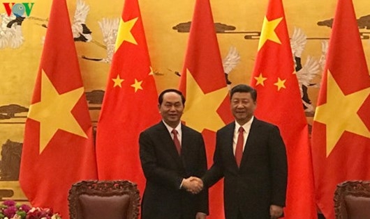 Chủ tịch nước Trần Đại Quang hội đàm với Tổng Bí thư, Chủ tịch Trung Quốc