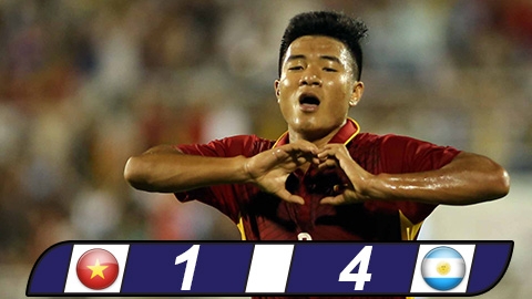 Đức Chinh tỏa sáng trong trận U20 Việt Nam thua U20 Argentina