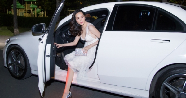 Hoa hậu Đông Nam Á Diệu Linh tự lấy xe tiền tỉ đi event