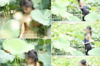 Cộng đồng mạng lên án thiếu nữ chụp ảnh khoả thân ở đầm sen