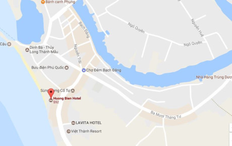 Kh&aacute;ch sạn Hương Biển gần Dinh Cậu ở Ph&uacute; Quốc. Ảnh:Google Maps.