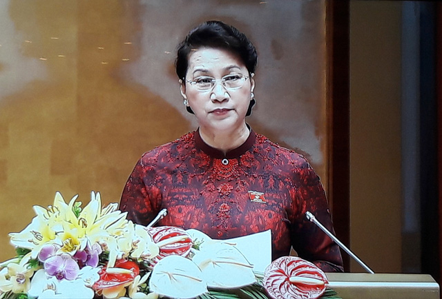 Chủ tịch Quốc hội Nguyễn Thị Kim Ng&acirc;n khai mạc kỳ họp thứ 3 của Quốc hội.