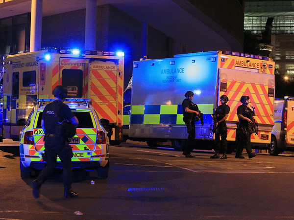 &nbsp;Hiện trường xảy ra vụ tấn c&ocirc;ng khủng bố tại nh&agrave; thi đấu Manchester, Anh. (Ảnh minh hoạ)