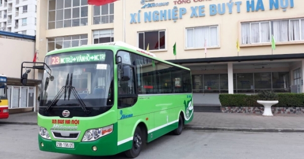 Hà Nội: Thay mới xe buýt hiện đại tuyến buýt 23