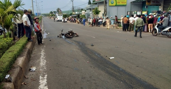 Gia Lai: Nam thanh niên bị xe khách tông tử vong trong lúc băng qua đường