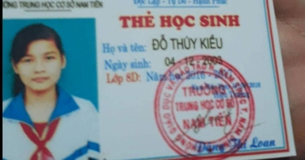 Nam Định: Nữ sinh lớp 9 bỏ nhà lên Hà Nội rồi mất tích bí ẩn