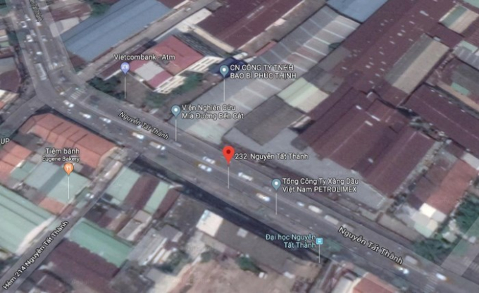 Khu đất số 232 Nguyễn Tất Th&agrave;nh. Ảnh: Google Map