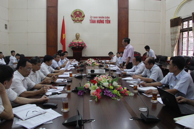 Buổi c&ocirc;ng bố Quyết định thanh tra tại UBND tỉnh Hưng Y&ecirc;n ng&agrave;y 21/5/2015.