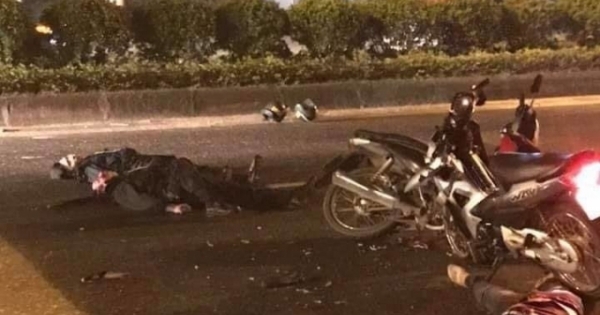 Hà Nội: Đại úy CSCĐ bị xe máy kẹp 3 chạy ngược chiều tông đã tử vong