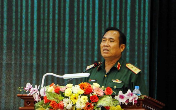 Trung tướng Nguyễn Hoàng Thùy - Tư lệnh Quân khu 9. Ảnh: TTXVN