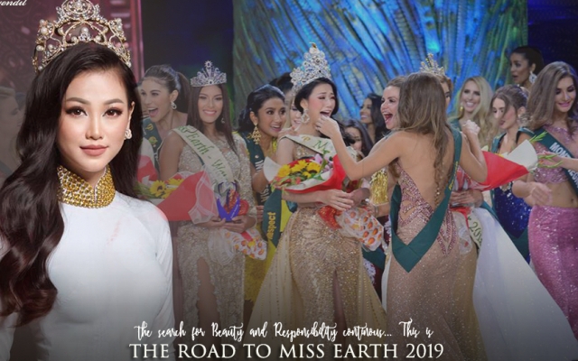 Hoa hậu Phương Khánh diện áo dài, đội vương miện, xuất hiện cực thần thái trong Road to Miss Earth 2019