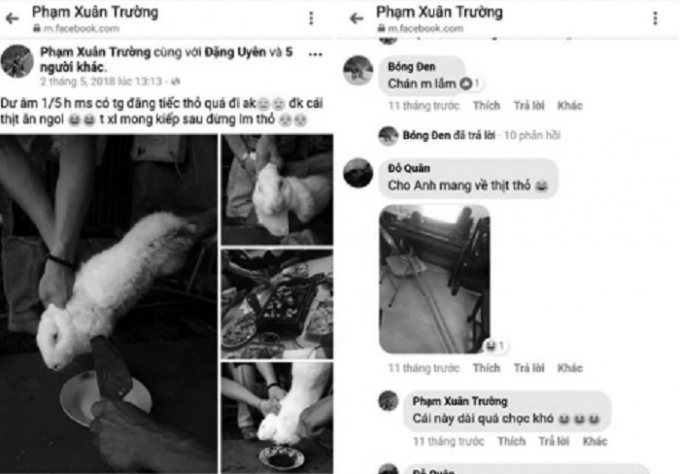 Dòng trạng thái được đăng từ facebook Phạm Xuân Trường và phần bình luận của Trường và Đỗ Văn Quân vào ngày 2/5/2018.