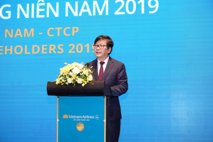Ông Phạm Ngọc Minh - Chủ tịch HĐQT Vietnam Airlines phát biểu khai mạc Đại hội.