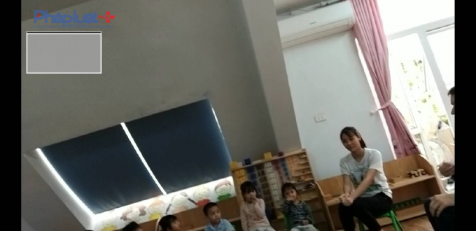 Một hoạt động giảng dạy của trường mầm non Hà Nội Montessori ngày 8/5  (ảnh cắt clip).