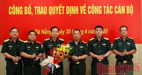 Đại tá Hứa Văn Tưởng được bổ nhiệm giữ chức vụ Phó Tư lệnh Quân khu 5