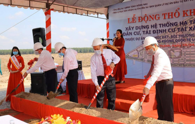 Lãnh đạo tỉnh Đồng Nai động thổ khởi công xây dựng hạ tầng kỹ thuật Khu dân cư, tái định cư Lộc An - Bình Sơn vào ngày 20/4
