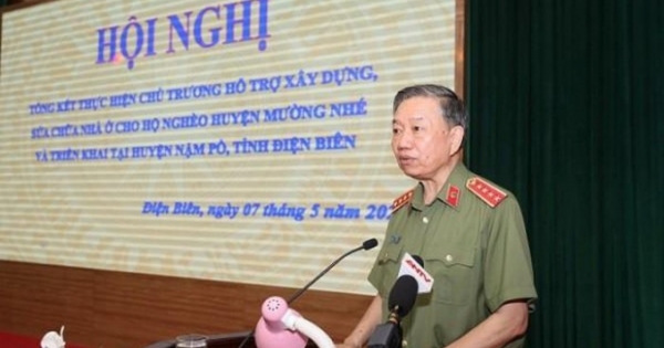Bộ trưởng Tô Lâm tham dự Hội nghị tổng kết chủ trương xây dựng, sửa chữa nhà ở cho các hộ nghèo tỉnh Điện Biên