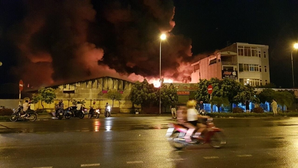 Khu vực chợ Gạo tạm cũ bị cháy tháng 7/2018