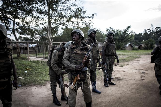 Binh sĩ CHDC Congo được triển khai tại khu vực ngoại ô Oicha. Ảnh tư liệu: AFP/TTXVN