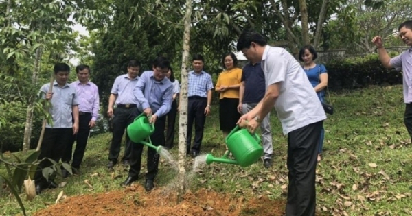 Hai tân Thứ trưởng Bộ Tư pháp dâng hương và trồng cây tại Khu di tích lịch sử Bộ Tư pháp