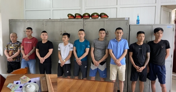 Thanh Hoá: Bắt giữ 9 "con bạc" đang say sưa sát phạt