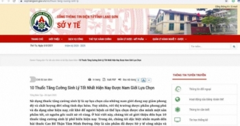 Trang thông tin điện tử Sở Y tế Lạng Sơn quảng cáo trái quy định