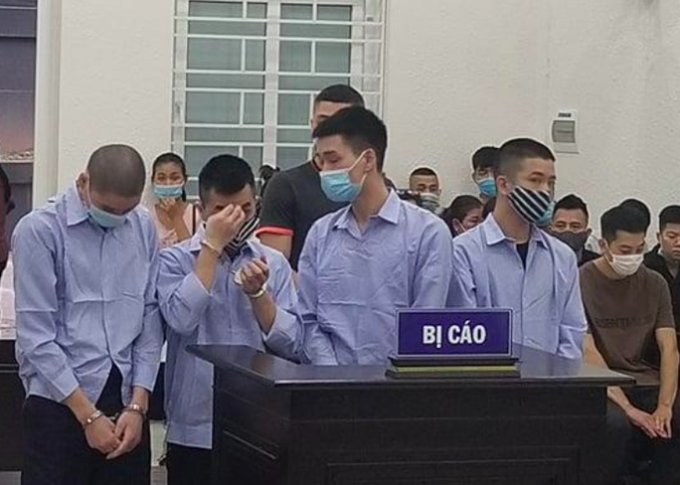 Các bị cáo trong vụ án Cướp tài sản được đưa ra xét xử tại Toà án nhân dân tỉnh Bắc Ninh.
