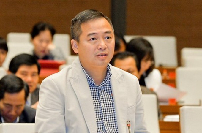 Đại biểu Nguyễn Lân Hiếu trong một lần phát biểu tại kỳ họp Quốc hội khóa XIV.