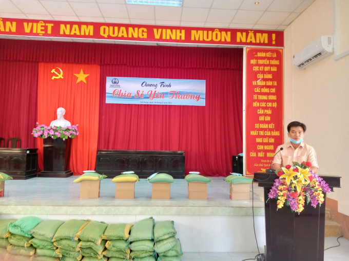 ông Trần Hoài Tâm (Trần Huy) – Trưởng VPĐD HATGTVN tại TP.Cần Thơ phát biểu tại buổi lễ.