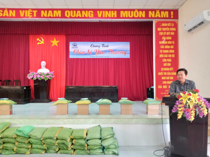ông Đỗ Đông Hà – Phó Bí thư Đảng ủy, Chủ tịch HĐND phường Hưng Thạnh phát biểu tại buổi lễ.