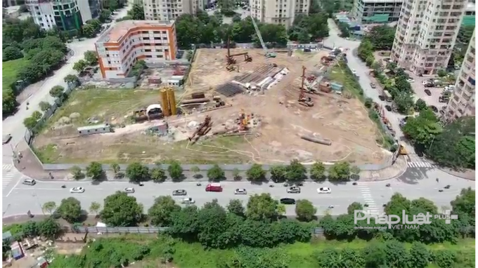Hiện trạng lô đất được giới thiệu là Dự án Chung cư B12 Nam Trung Yên vào tháng 5/2021.
