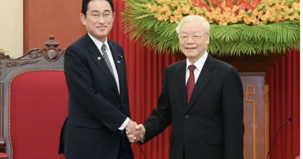 Tổng Bí thư Nguyễn Phú Trọng tiếp Thủ tướng Nhật Kishida Fumio