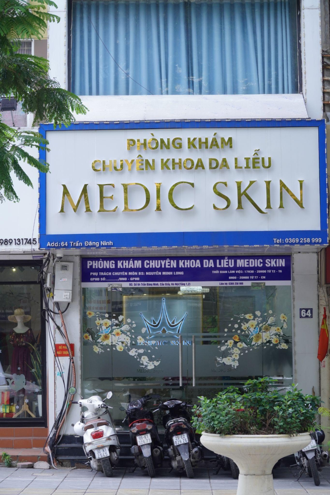 Phòng khám chuyên khoa da liễu được đặt tại 64 Trần Đăng Ninh, Cầu Giấy, Hà Nội