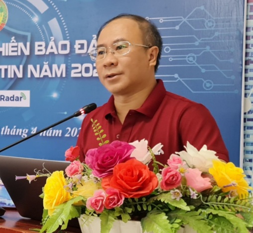 Giám đốc Sở TT&amp;amp;TT - Nguyễn Minh Quang phát biểu tại buổi diễn tập.