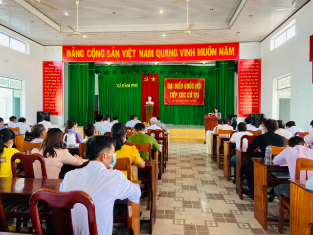 Đoàn Đại biểu Quốc hội tỉnh Bình Thuận tiếp xúc cử tri huyện Hàm Thuận Bắc