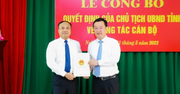Ông Nguyễn Viết Hưng được bổ nhiệm làm Giám đốc Sở Nội vụ Nghệ An