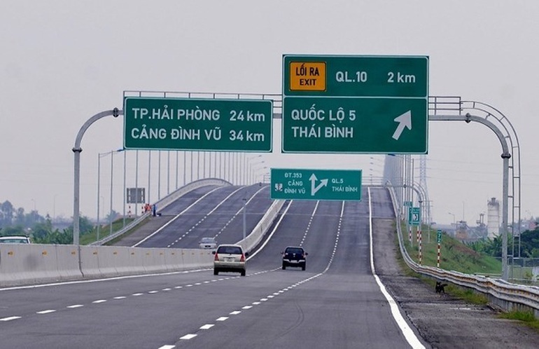 Tuyến cao tốc Hà Nội - Hải Phòng được chọn thí điểm thu phí tự động toàn bộ (Ảnh: Vietnamnet).