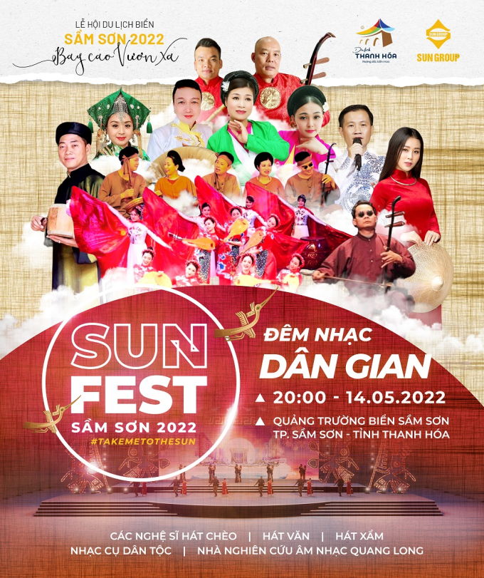 SunFest Sầm Sơn tối 14/5 mang tên Thanh sắc