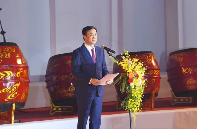 Ông Triệu Thế Hùng – Chủ tịch tỉnh Hải Dương phát biểu tại buổi lễ