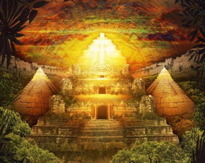Ngôi đền thờ thần Mặt Trời của người Inca được dát vàng từ trong ra ngoài. (Hình minh họa)