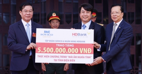 Sovico và HDBank trao tặng kinh phí xây dựng 100 căn nhà tình nghĩa cho tỉnh Điện Biên