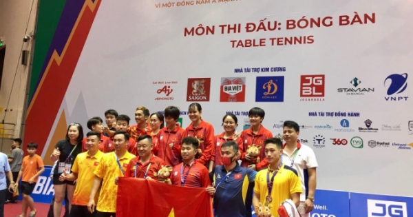 Tay vợt người Hải Dương giành huy chương vàng nội dung bóng bàn đơn nam SEA Games 31