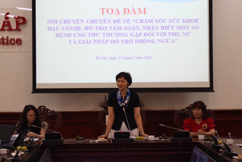 Bà Khương Thị Thanh Huyền - Chủ tịch Công đoàn Bộ Tư pháp.