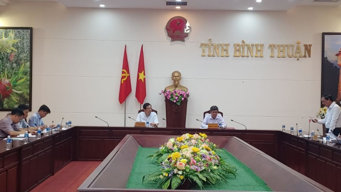 Tổng cục trưởng Nguyễn Trùng Khánh cùng đoàn công tác làm việc với Bình Thuận về Năm Du lịch quốc gia 2023. (Tổng cục Du lịch)