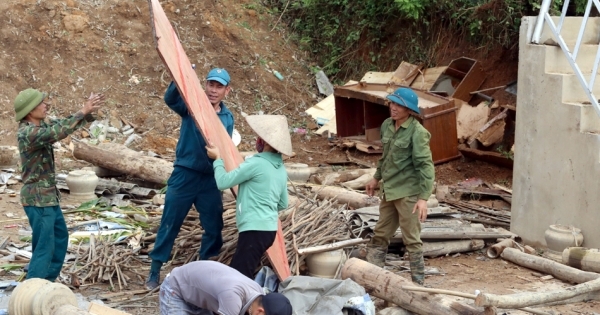 Giông lốc tại Điện Biên, 65 ngôi nhà bị tốc mái thiệt hại 7,6 tỷ đồng