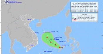Thông tin về tình hình Áp thấp nhiệt đới trên Biển Đông