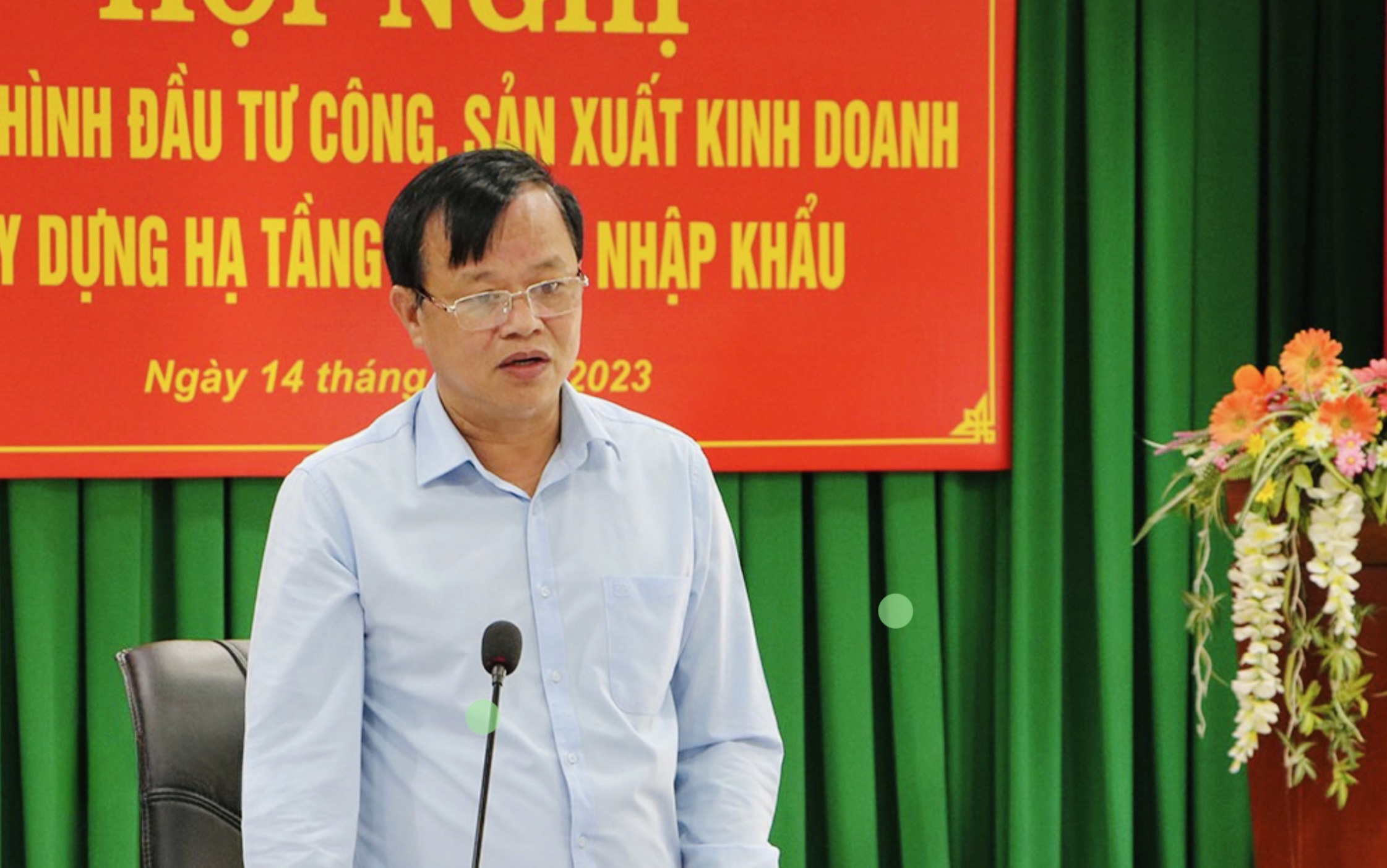 Chủ tịch UBND tỉnh Đồng Nai Cao Tiến Dũng phát biểu. (Ảnh: Báo Đồng Nai)